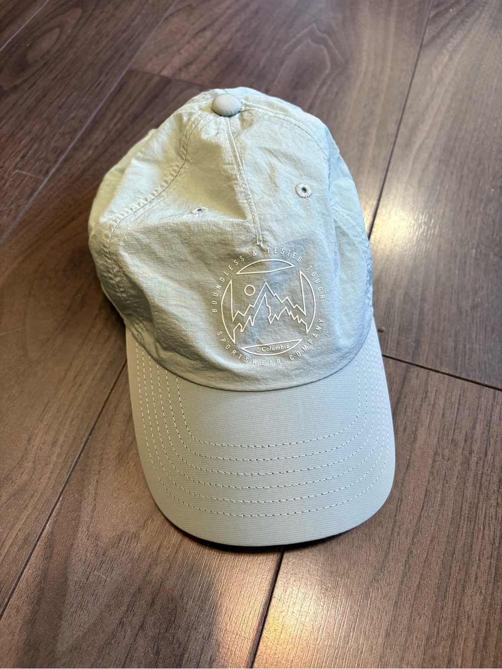 Columbia Light Sage Green Mountain Logo Breathable Cap